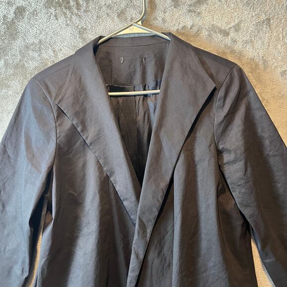 Eileen Fisher Women Black Ramie Blend Blazer Jacket Size Small - Picture 2 of 7